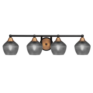 Paramount 4 Light Vanity Light by Toltec - 3424-MBBR-4622