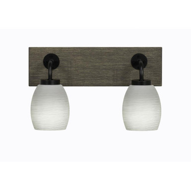 Oxbridge 2 Light Vanity Light 9.5 Inch Tall by Toltec - 1772-GPDW-615