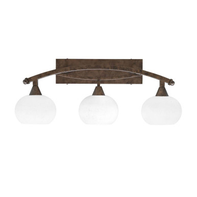 Bow 3 Light Vanity Light 28.75 Inch Length by Toltec - 173-1175-20