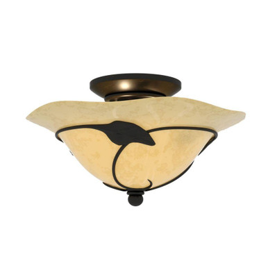 Vine 2 Light 8 Inch Wide Semi Flush Mount by Vaxcel - LK38812OL