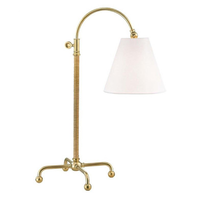 Curves No.1 1 Light Table Lamp 18.5 x 30.5 Inches High by Hudson Valley - MDSL502-AGB