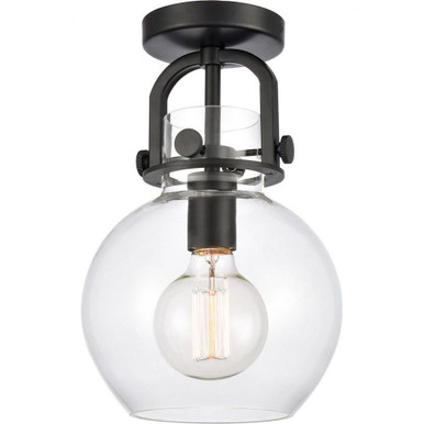 Newton 1 Light 8 Inch Wide Sphere Flush Mount by Innovations - 410-1F-8CL-SPH