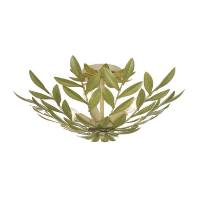 Broche 4 Light Semi Flush Mount 8.25 Inch and 20.75 Inch Wide by Crystorama - 560-CT