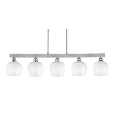 Edge 5 Light Modern Linear Chandelier by Toltec - 1185-BN-4811