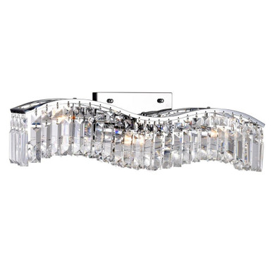 Glamorous 3 Light Wall Sconce 25 Inch Wide by CWI - 8004W25C-A (clear)