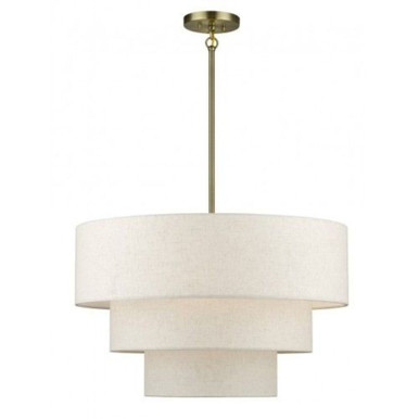Manorwood 5 Light Medium Pendant 27.5 Inch Tall and 28 Inch Wide by Livex - 41936