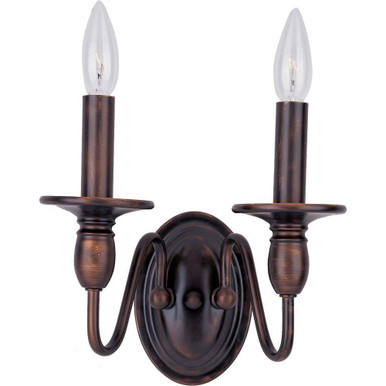 Towne 2 Light Candle Style Wall Sconce by Maxim - 11032OI