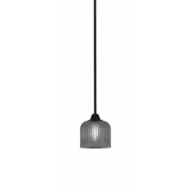 Paramount 1 Light Stem Hung Mini Pendant 6.5 Inch and 6 Inch Wide by Toltec - 3401-BN-4612