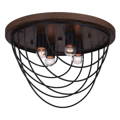 Gala 4 Light 18 Inch Wide Flush Mount by CWI - 9962C18-4-101