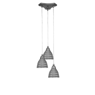 Europa 3 Light Medium Pendant 12.5 Inch Wide by Toltec - 28-BN-425