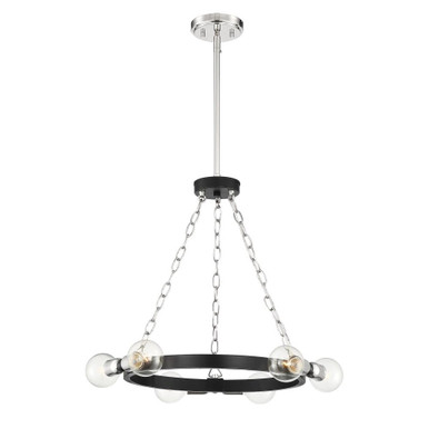 Huxton 6 Light Medium Chandelier by Designers Fountain - 93486-bk