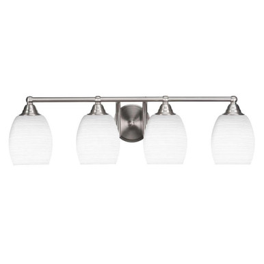 Paramount 4 Light Vanity Light 30 Inch Wide by Toltec - 3424-BN-4021