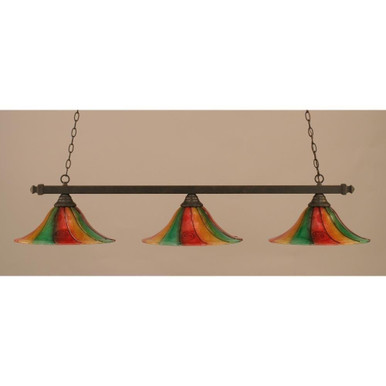 3 Light Linear Chandelier by Toltec - 803-DG-767