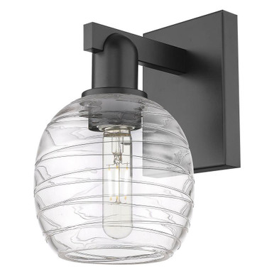 Belfast 1 Light Wall Sconce 11 Inch Tall and 6 Inch Wide by Innovations - 716-1W-BK-G1013