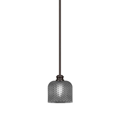 Edge 1 Light Small Stem Hung Pendant 6.25 Inch Tall by Toltec - 1151-6-6.25