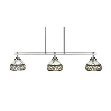 Odyssey 3 Light Oversized Linear Island Pendant 38.75 Inch Length by Toltec - 2636-BN-9485