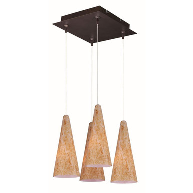 Lava 4W LED Cone Pendant With Canopy by ET2 - E946-Lava