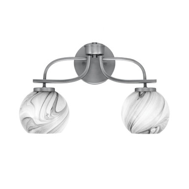 Cavella 2 Light Vanity Light 17.5 Inch Long by Toltec - 3912-GP-4109