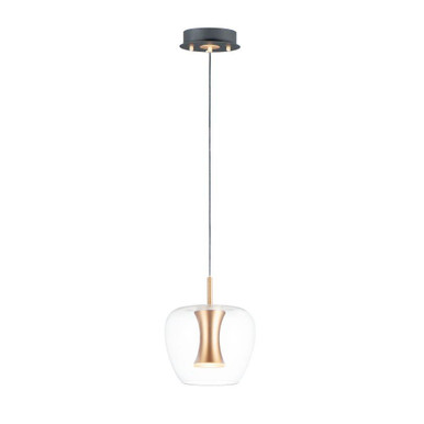Newton 1 LED Light Small Pendant by ET2 - E24162-18BKGLD