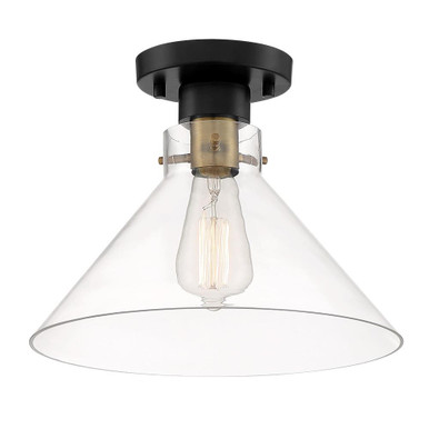 Willow Creek 1 Light 12 Inch Wide Semi Flush Mount by Designers Fountain - d204m-sf-mb