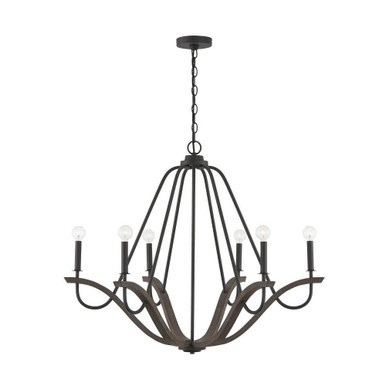 Clive 6 Light Oversized Farmhouse Style Chandelier by Capital - 447661CK