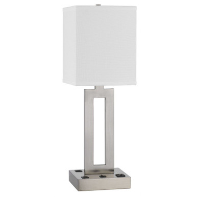 Sarnia 1 Light Desk Lamp w/ 1 Power Outlets and 2 USB Charging Port by Cal  - LA-8040DK