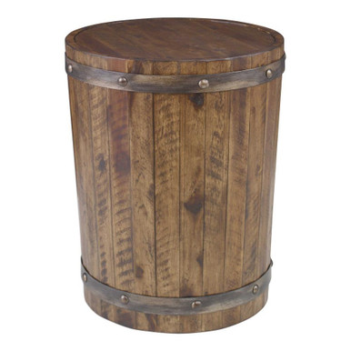Orchid Leaze 24 Inch Wine Barrel Accent Table by Bailey Street Home - 208-BEL-3314781