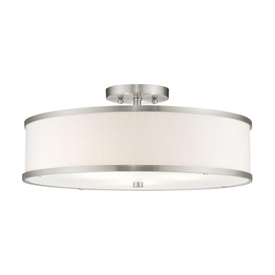 Newcomen Grove 3 Light Steel Semi Flush Mount by Bailey Street Home - 218-BEL-540081