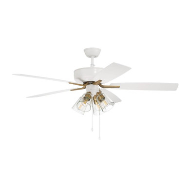 Pro Plus 5 Blade Ceiling Fan with Light 52 Inch Blade Span by Craftmade - P104