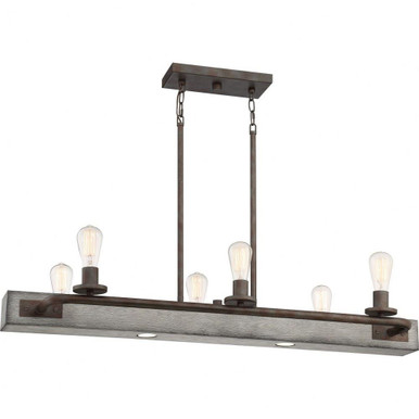 Melville 6 Light Oversized Linear Chandelier by Quoizel - MVL642IN
