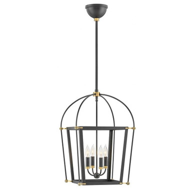 Selby 4 Light Large Pendant 24 Inch Tall by Hinkley - 4057BK