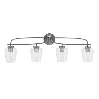Cavella 4 Light Bubble Glass Vanity Light 36.75 Inch Length by Toltec - 3914-NAB-210
