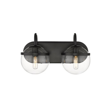 Sands 8W 2 LED Light Vanity Light by Innovations - 350-2W-BK-CL