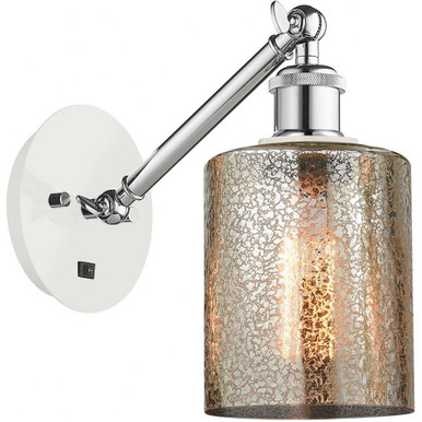 Caledonia 1 Light Mercury Glass Wall Sconce 11.38 Inch Tall by Innovations - 317-1W-G116-115