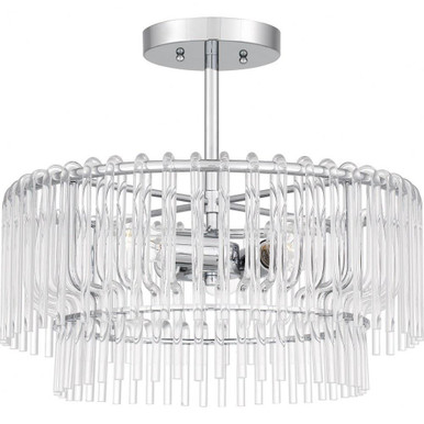 Tayshia 3 Light 18 Inch Wide Semi Flush Mount by Quoizel - PCTAY1718C