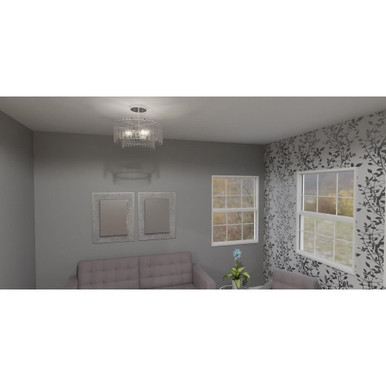 River Fields 3 Light 18 Inch Wide Semi Flush Mount by Bailey Street Home - 71-BEL-5173607