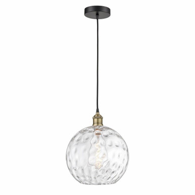 Athens Water Glass 1 Light Modern Medium Pendant by Innovations - 616-1P-BAB-G1215-12