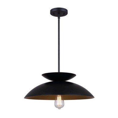 Ziva 1 Light Large Pendant by Canarm Inc - IPL786B01BK