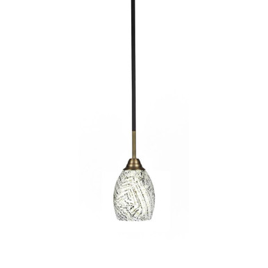Paramount 1 Light Steel Mini Pendant 10.5 Inch Tall by Toltec - 3401-5-105-