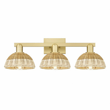 Natural Ballston Dome 3 Light Bath Vanity 26 Inch Wide by Innovations - 716-3W-NBD2-7