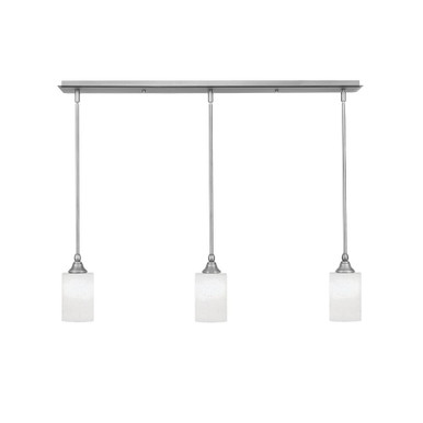 3 Light Stem Hung Linear Pendalier 8 x 36.25 Inch by Toltec 36-BN-300 - 36-BN-300