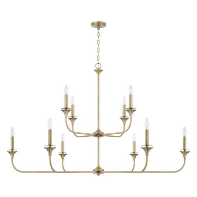 Presley 10 Light Chandelier 35 Inch Tall and 56 Inch Wide by Capital - 448901AD