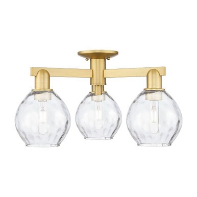 Waverly 3 Light Semi Flush Mount 10 Inch Tall X 24 Inch Wide by Innovations - 716-3F-G362
