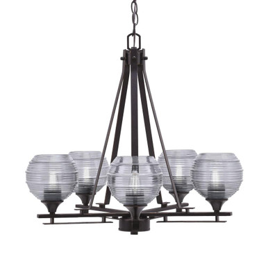 Uptowne 5 Light Medium Chandelier by Toltec 325-DG-5110 - 325-DG-5110