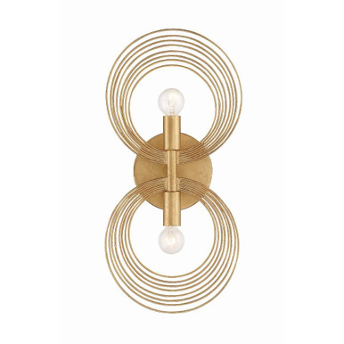 Doral 2 Light Wall Sconce 16.5 Inch Tall by Crystorama - DOR-B7722