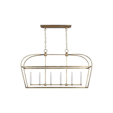 Stonington 6 Light Small Linear Chandelier by Visual Comfort Studio - CC1216