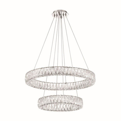 Kinsley 72W 1 LED Chandelier 12 Inch Tall and 28 Inch Wide by Crystorama - ED3562801CH