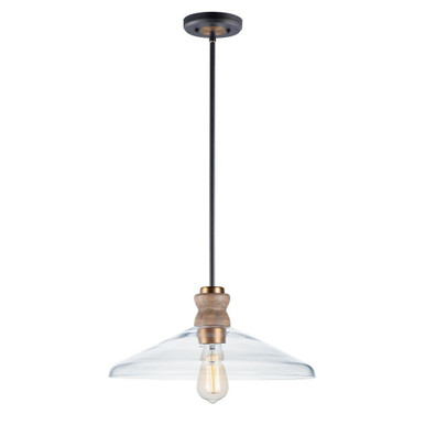 Nelson 1 Light Medium Pendant by Maxim - 10100CLWOAB