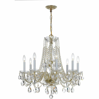 Traditional Crystal 8 Light Medium Chandelier by Crystorama - 1138