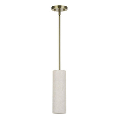 Monroe 1 Light Mini Pendant 19 Inch Tall and 4.75 Inch Wide by Livex - 52130-01